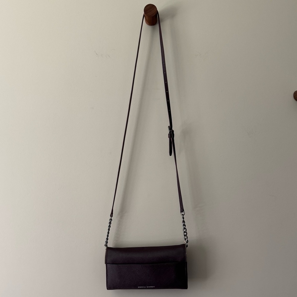 REBECCA MINKOFF CLEO WALLET ON A CHAIN CONVERTIBLE CROSSBODY CLUTCH PURSE - Picture 2 of 13